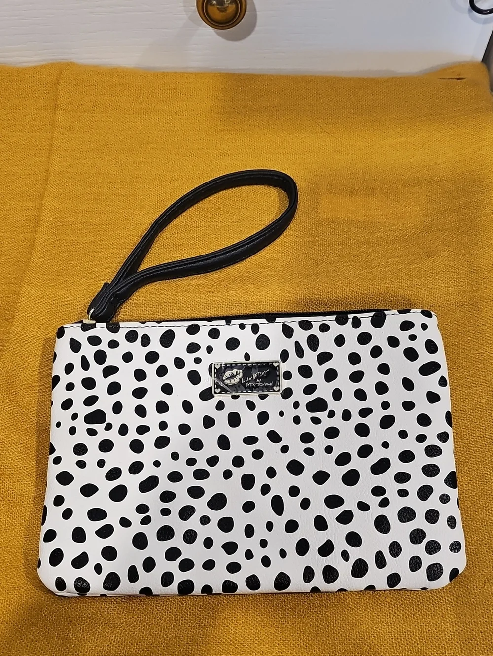 Luv Betsey By Betsey Johnson Dalmation Print Wristlet Clutch NWOT